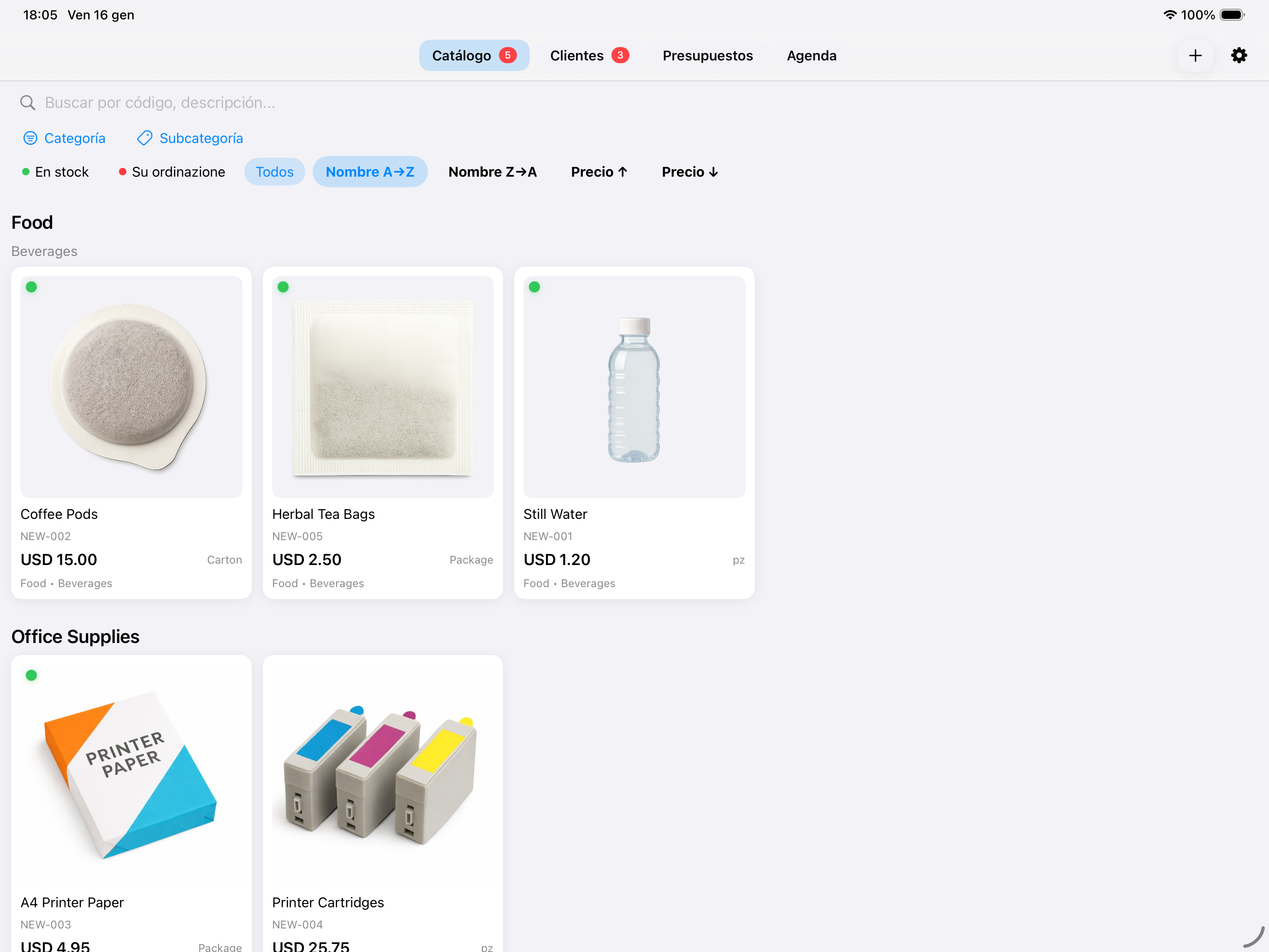 CUMA – Catalogo su Tablet